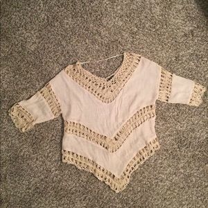 Boho style crocheted top.